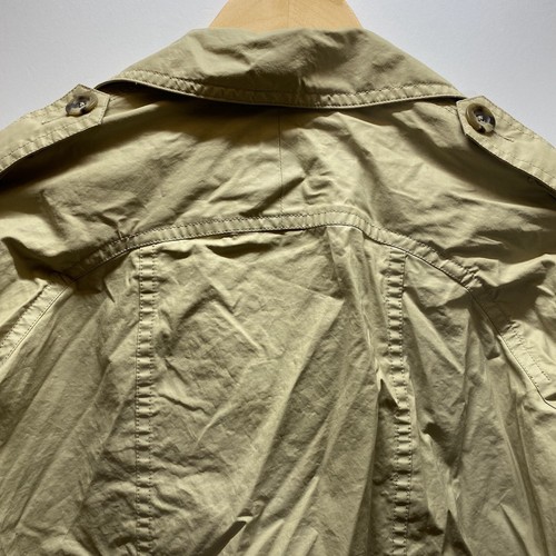 vince. Womens Trench Coat Jacket XS Brown Cream Long Sleeve Pockets Collared - Picture 11 of 21