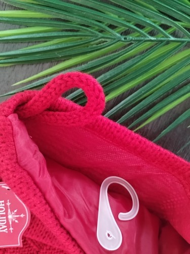 Holiday Time 19" Knit Monogram Christmas Stocking, Letter "N" Red White Initial - Picture 5 of 7