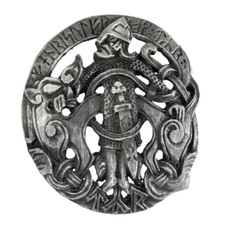Pewter Tyr Belt Buckle Dryad Design Made in USA - Norse God Asatru Viking Runes