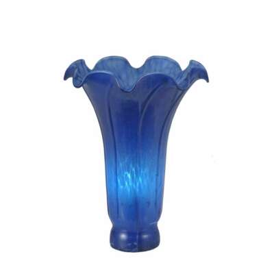 Meyda Lighting 4.5'W X 6'H Blue Pond Lily Shade - 10165