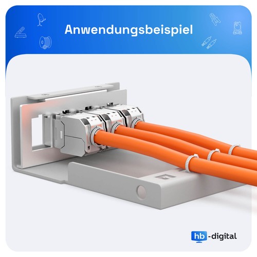Patchpanel für Keystone Module 4 | 6 | 8 | 12 | 16-Port grau/schwarz Aufputz - Afbeelding 9 van 95