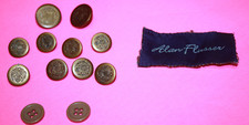Blazer Buttons Brown Alan Fusser Replacement Lot of 12