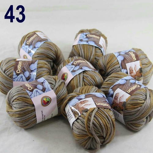 Sale New 8Skeinsx50gr Soft 100% Cotton Chunky Super Bulky Hand Knitting Yarn 43 - Picture 2 of 12