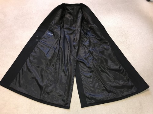 GIEVES & HAWKES - Mens Long BLACK WOOL Covert COAT -UK 40 Reg - STUNNING - Imagen 10 de 12