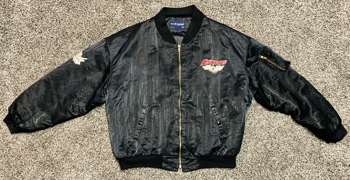 Vintage Snap On Tools Bomber Jacket Swingster Size XL Black Vintage Snap On Tools Bomber Jacket Swingster Size XL Black