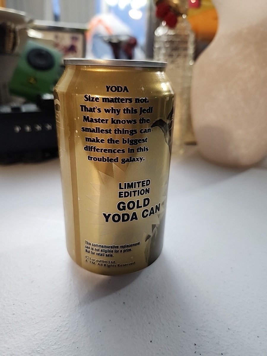 STAR WARS Episode 1, Gold Yoda Pepsi Can, Ltd. Edition 1999 STAR WARS Episode 1, Gold Yoda Pepsi Can, Ltd. Edition 1999