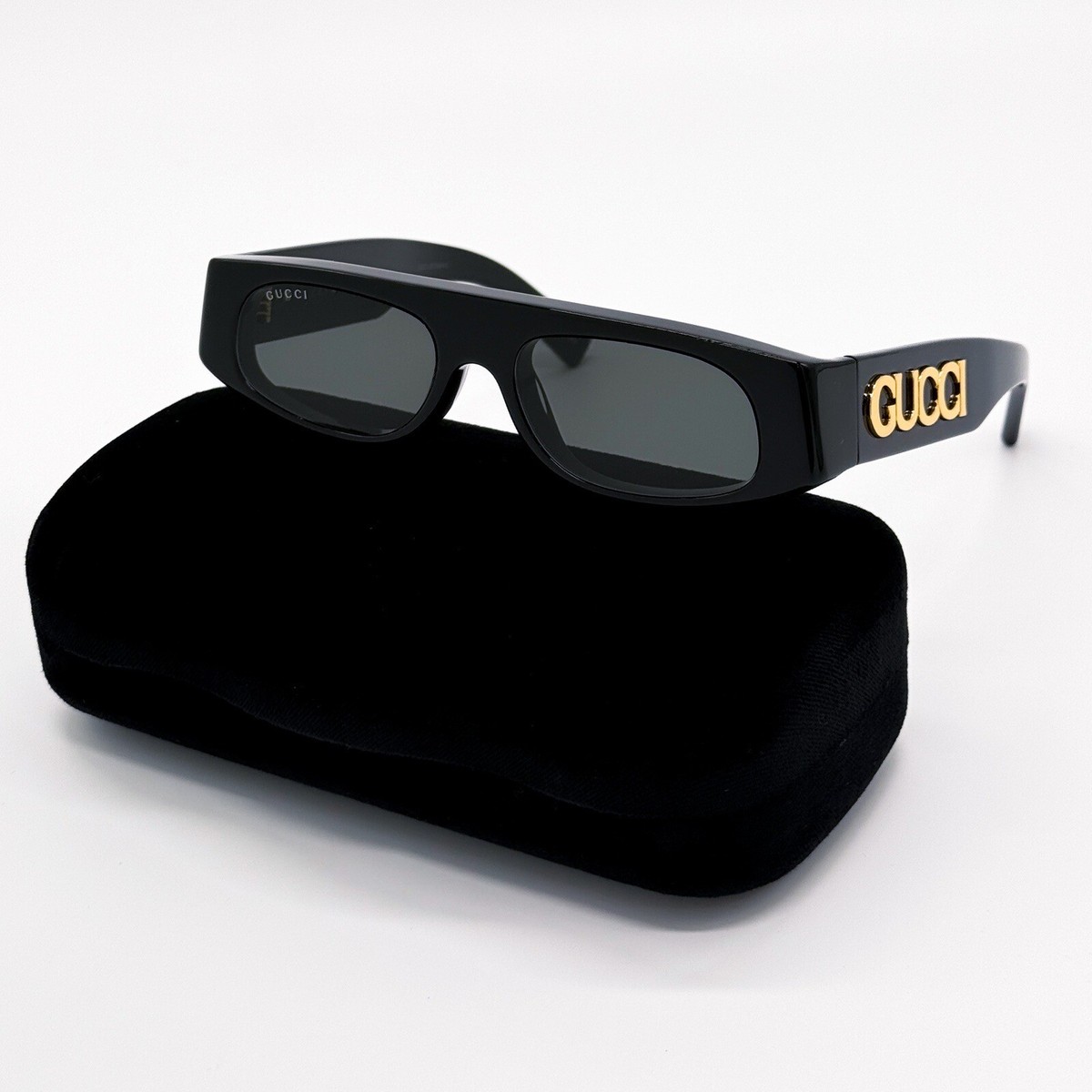 GUCCI 長方形フレムサンクラス GG1771SGUCCILIDO001 NERO NEW GUCCI GG1771S 001 GEOMETRIC BLACK GREY WOMEN SUNGLASSES