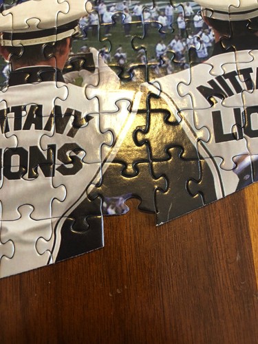 Penn State 550 Piece Football Shaped Jigsaw Puzzle - Used Missing one piece - Picture 6 of 8