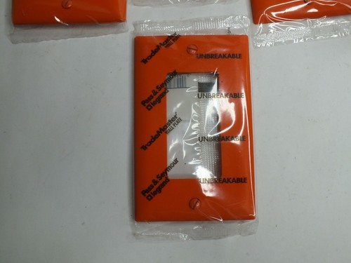 Pass & Seymour TP26-OR TradeMaster Wall Plate Single Gang Decorator Orange - Picture 4 of 4