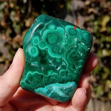 2.7in 211g Large Malachite Chrysocolla Crystal Free Form Palm Stone, Congo mca1