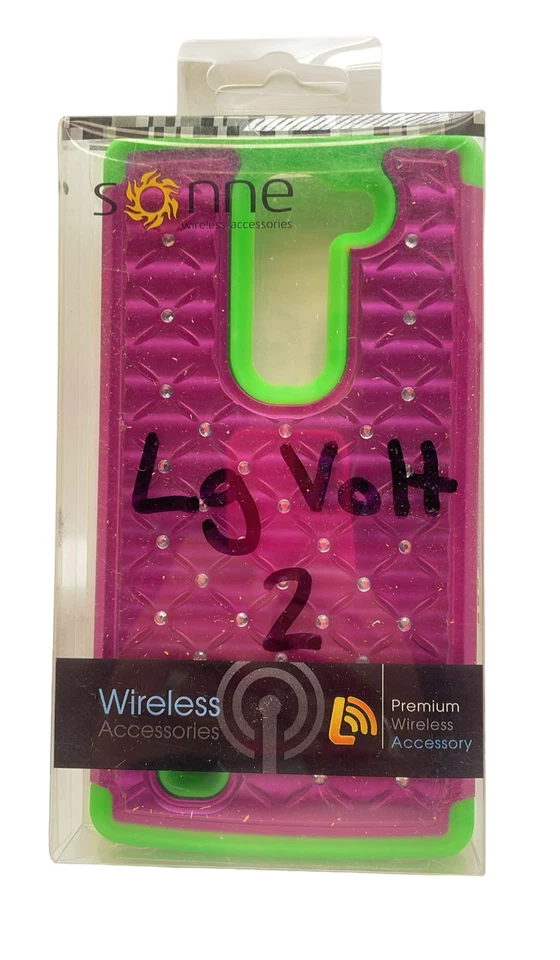 Sonne Strass Impreziosito Custode Cavalletto Custodia Per LG Volt 2 Rosa - Immagine 4 di 4