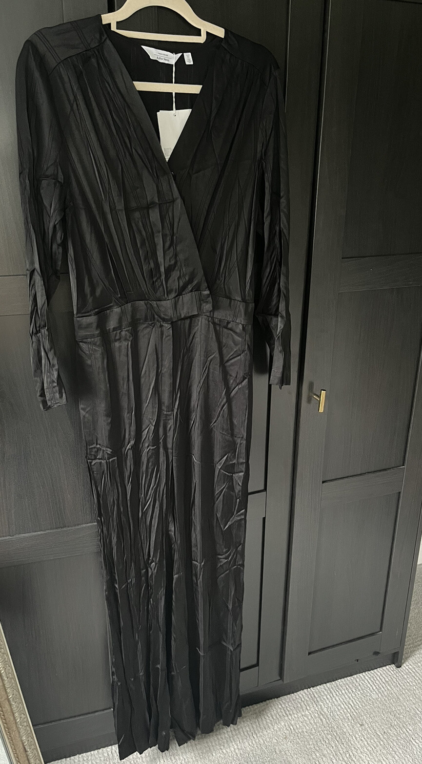 And Other Stories Black Silky Jumpsuit Size 40 (Eu) RRP £79 image 5