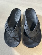 Crocs Baya Iconic Navy Blue Comfort Unisex Flip Flops Sz 10 W Sz 8 M