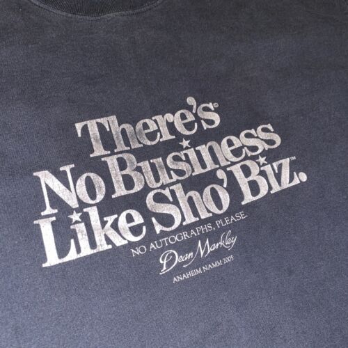 Dean Markley No Business Like Sho’ Biz 2005 Anaheim NAMM Vintage T-Shirt XL - Picture 2 of 6