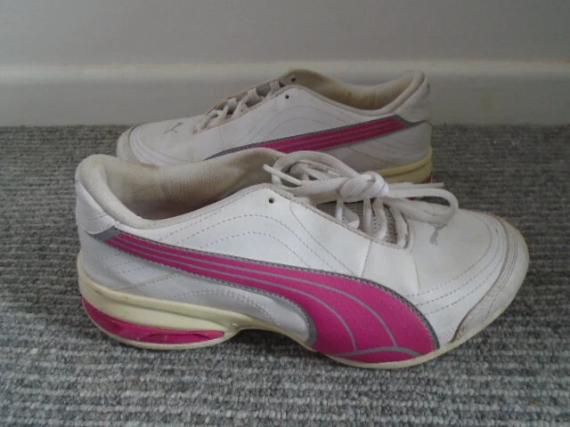 Ladies white shop puma trainers