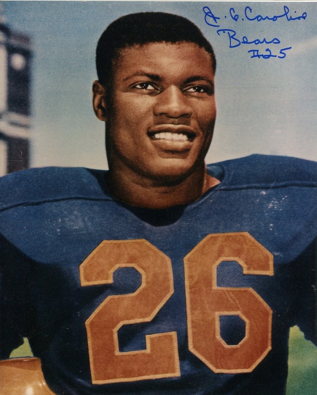 JC CAROLINE 1963 NFL Champion Chicago Bears signed photo in action COA  Last One