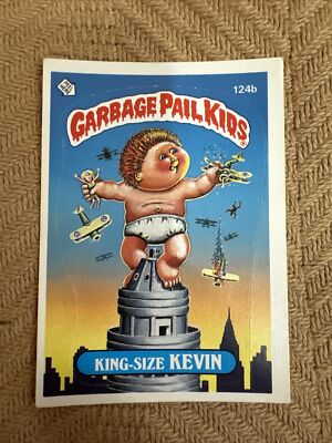 1986 Topps Garbage Pail Kids S3 - #124b King-Size Kevin - No Copyright