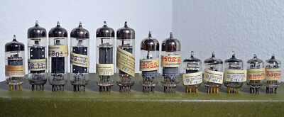 Lot 13x Telefunken Labormuster Röhre EL803 EL803s EF805s E180F E80CF EAA901s