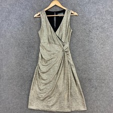 Anthropologie Womens Dress Size XS Extra Small Petite Gold Sleeveless 48915