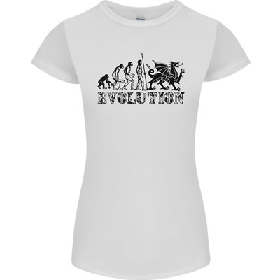 Evolution Der Walisischer Rugby Player Union Lustiges Damen Petite Cut Maglietta