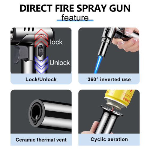 Butane Gas Blow Torch Burner Welding Auto Ignition Soldering BBQ Flame Thrower· - Picture 18 of 27