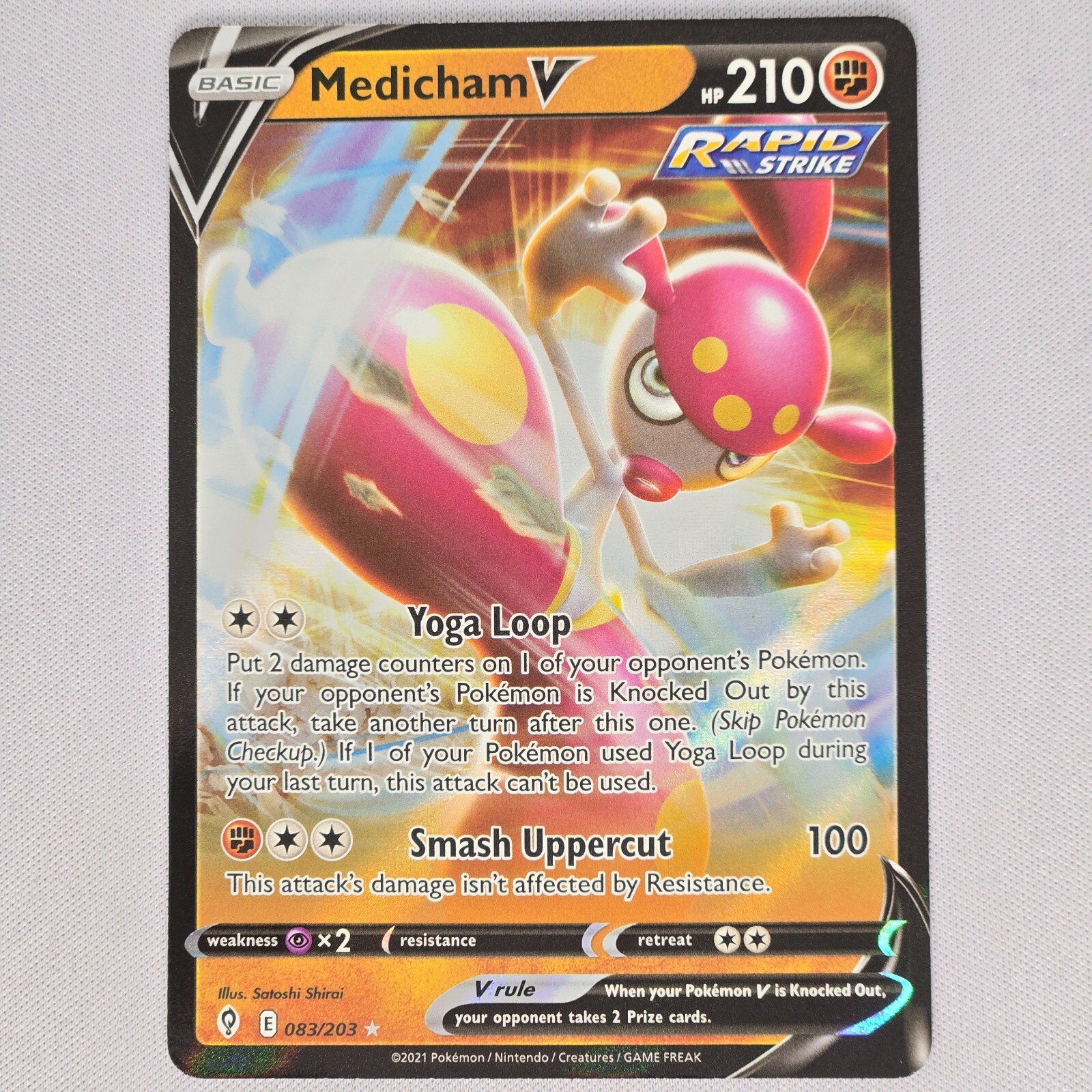 Medicham V 083/203 Evolving Skies Holo Ultra Rare Pokemon Card TCG English NM