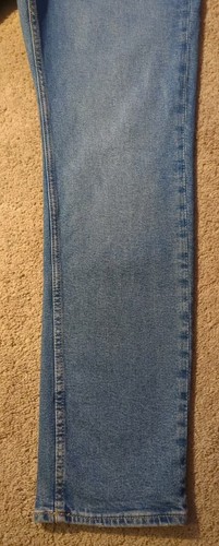 NWT H&M Denim 36x32 Slim Stretch Faded Blue Jeans Semi-Distressed - Picture 11 of 21