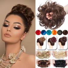 Curly Messy Hair Bun Piece Updo Scrunchie Elastic Fake Natural Hair Extensions
