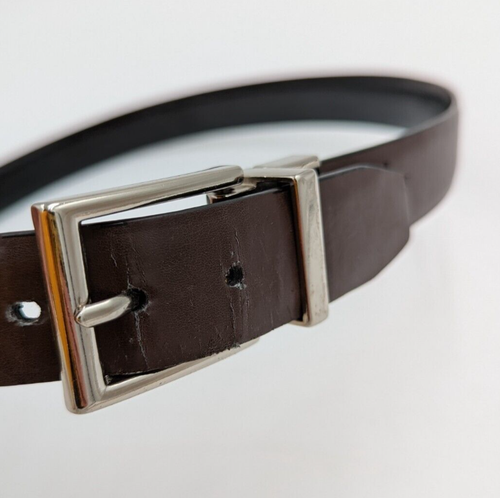 Chaps Boys Black/Brown Reversible Man Made Leather Casual Belt, Size L 30/32 - Picture 16 of 16