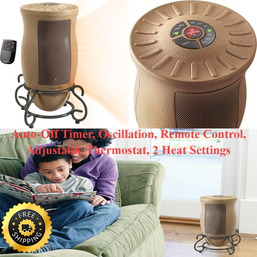1500W Decorative Electric Space Heater, Adjustable Thermostat Urn