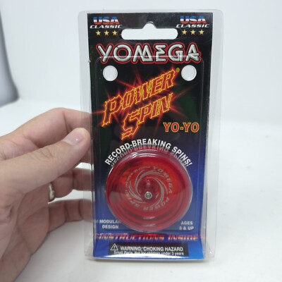 New Yomega Power Spin Yo-Yo Original Red VINTAGE RARE SEALED