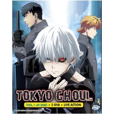 DVD Anime Tokyo Ghoul Season 1-4 Vol. 1-49 End + 2 OVA + Live Action English Dub