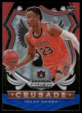 2020-21 Panini Prizm Draft Picks Red Blue Crusade #84 Isaac Okoro RC Auburn