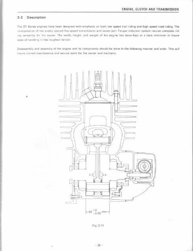 Yamaha DT250 DT 250 Service Reparatur Werkstatthandbuch USB 1974 - Bild 5 von 11