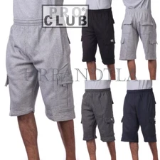 Pro Club Men's Heavyweight Fleece Cargo Sweat Shorts S-5XL