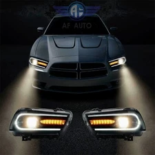 For 2011-2014 Dodge Charger Headlights LED Sequential Turn Indicator 2015 Model