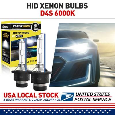 2PCS D4S Headlight Replace HID Xenon Super Bright 6000K Conversion Kit