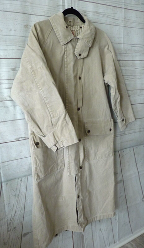 Vtg. The Australian Outback Collection Tan Oatmeal Duster Coat Canvas Men's XS - Bild 2 von 11