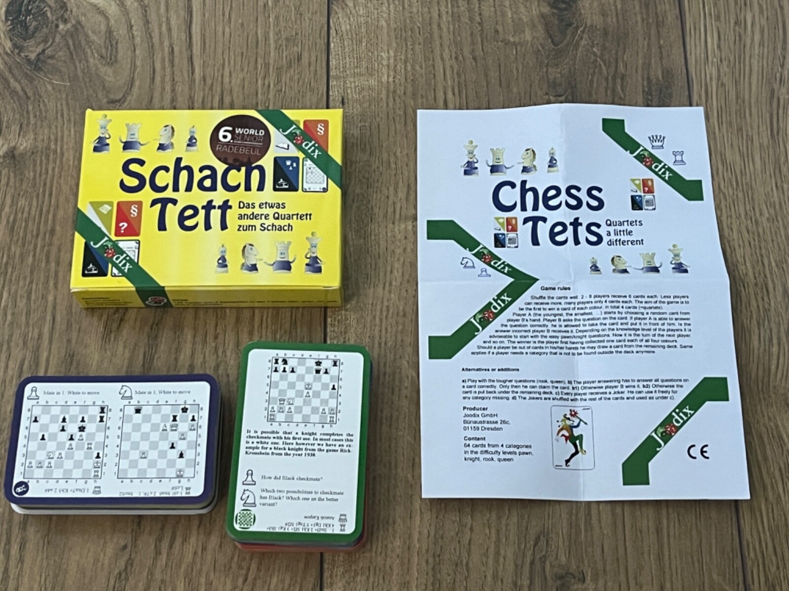 Chess Tett - Chess Puzzle Learning Card Game - English Version - Complete / VGC