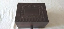 MOROCCAN HAND CARVED WOOD TREASURE BOX, Incredible Craftsmanship, Gorgeous WOOD