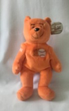 Nolan Ryan Express 9" Orange Plush Bear 04824 Of 10,000 W/Ear Tag