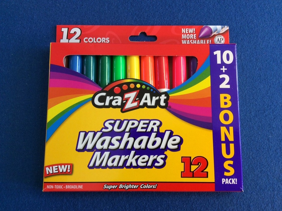 Markers: Cra-Z-Art washable markers, non-toxic, super bright