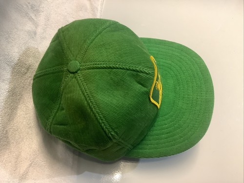 Louisville Mfg JOHN DEERE 70s 1980s Vtg CORDUROY Patch TRUCKER Farm Hat Cap - Picture 2 of 11