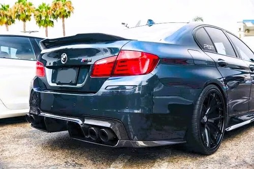 BMW 5 Series M5 F10 Gloss Black Rear High Kick PSM Ducktail Spoiler Wing 2010-17 - Picture 6 of 14