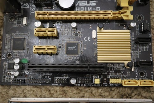 ASUS Motherboard H81M-C LGA 1150 3.0 USB W/ CPU Intel i3-4130 3400Mhz I/O Shield - Afbeelding 4 van 8