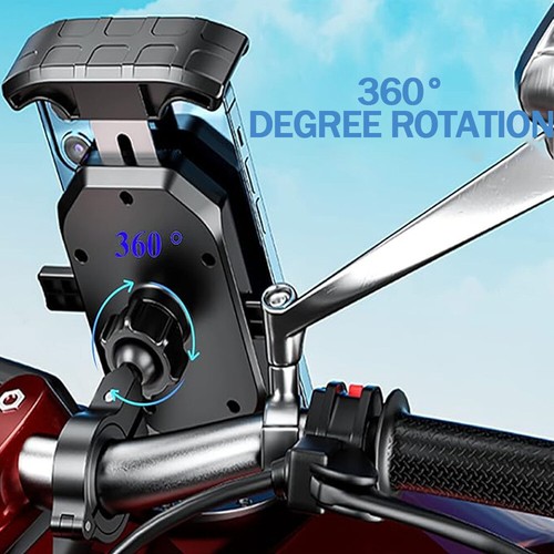 Fahrrad Motorrad Handy Halterung 360° Wasserdicht Smartphone Halter bis 7 Zoll - Zdjęcie 7 z 14