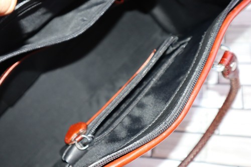 Vintage Brighton APRIL HEART Aktentasche/Arbeitstasche/Handtasche schwarz/braun Krokoleder - Bild 9 von 11