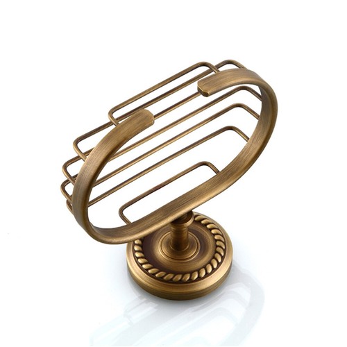 Soap Holder Rack Vintage Design Solid Brass Wall Mounted for Bathroom