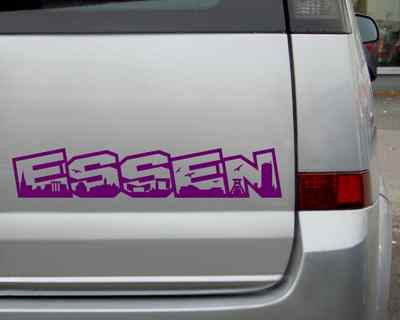 Autoaufkleber Essen Schriftzug Skyline Aufkleber 25 Farben Autosticker Sticker