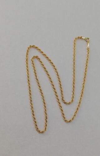 Collana fune funetta corda girocollo 40 cm in oro Giallo 750 18 kt spessore 2 mm - Foto 7 di 11